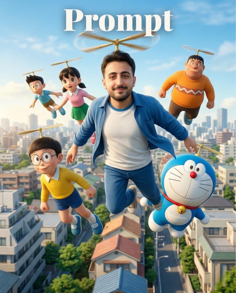Prompt Doraemon Gorrocóptero